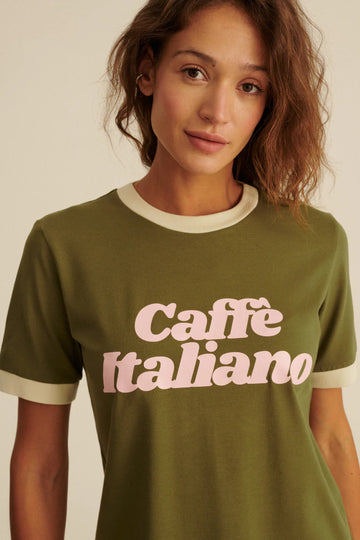 T-shirt Caffe Italiano Khaki