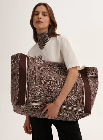 Torba Shopper Capri Burgundowy