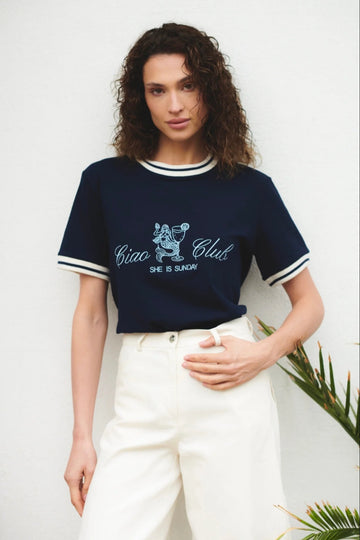 T-shirt Ciao Club Granatowy