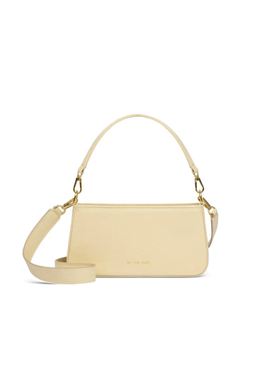 Torebka damska żółta z błyszczącej skóry Bellona Butter Glossy - The Mar