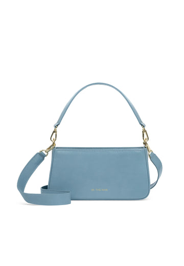 Torebka damska z błyszczącej skóry Bellona Baby Blue Glossy - The Mar