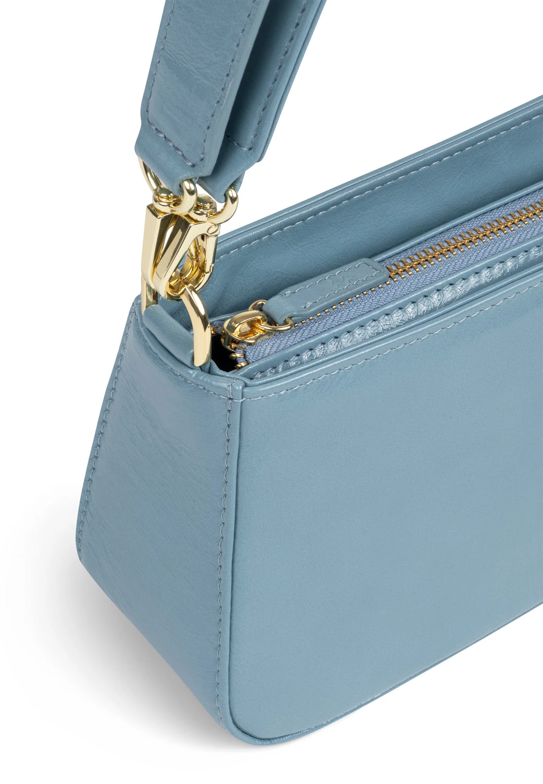 Torebka damska z błyszczącej skóry Bellona Baby Blue Glossy - The Mar