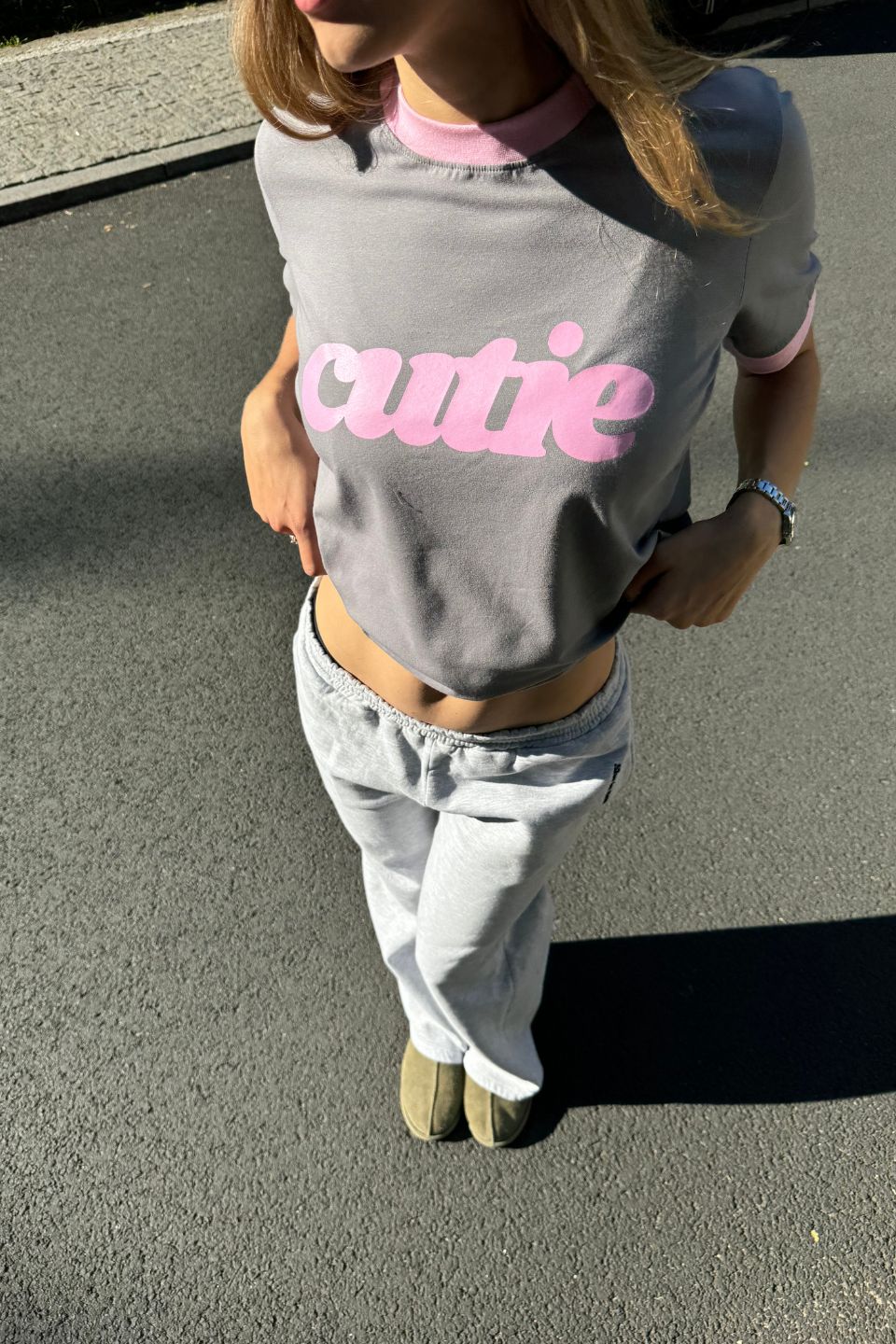 T-shirt Cute Grey