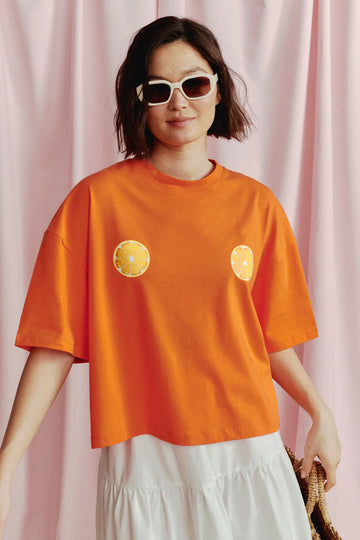T-shirt Clementine Pomarańczowy