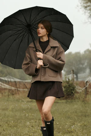 Spódnica z wełną / 07 / 21 / dark wood