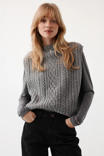 Kamizelka z wełny / 22 / 03 / light graphite