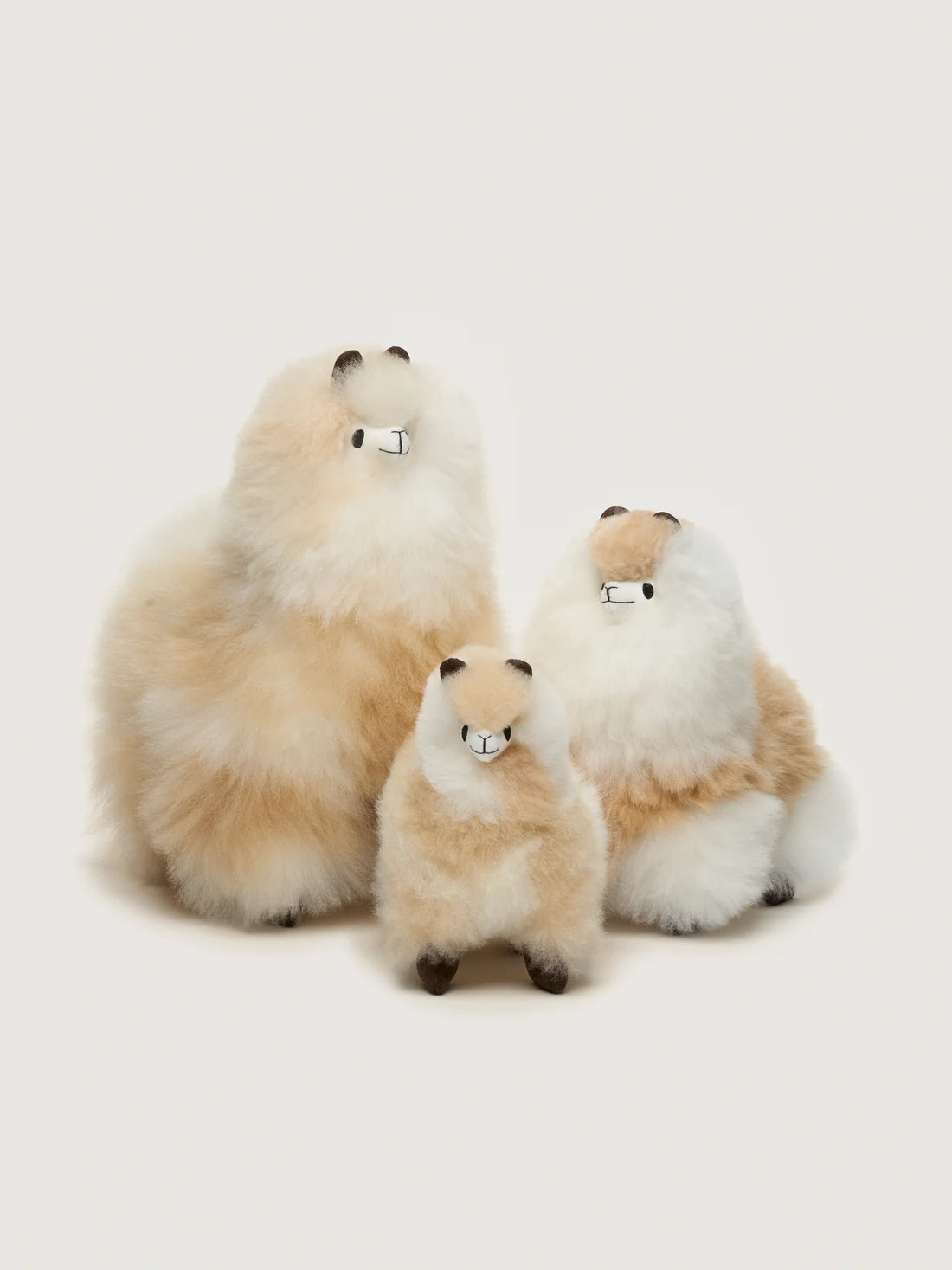 Przytulanka z Naturalnej Alpaki Light Blonde Mix 18cm