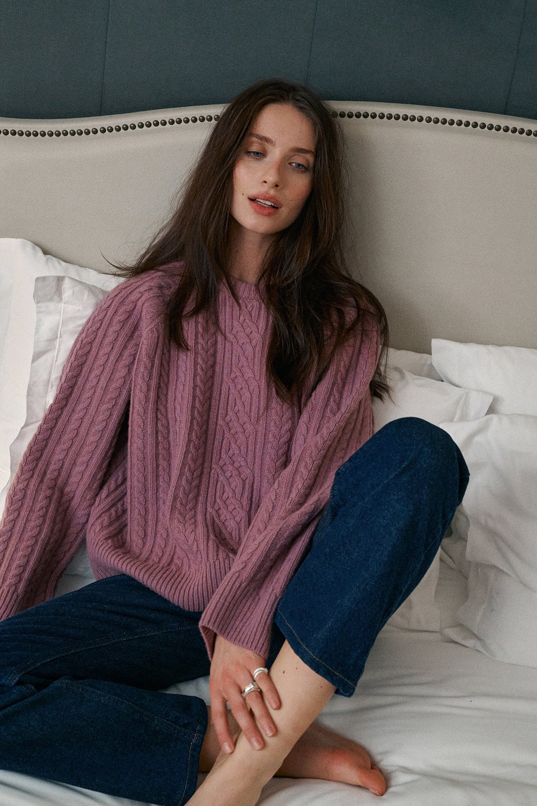 Sweter z wełny / 16 / 19 / rainy pink