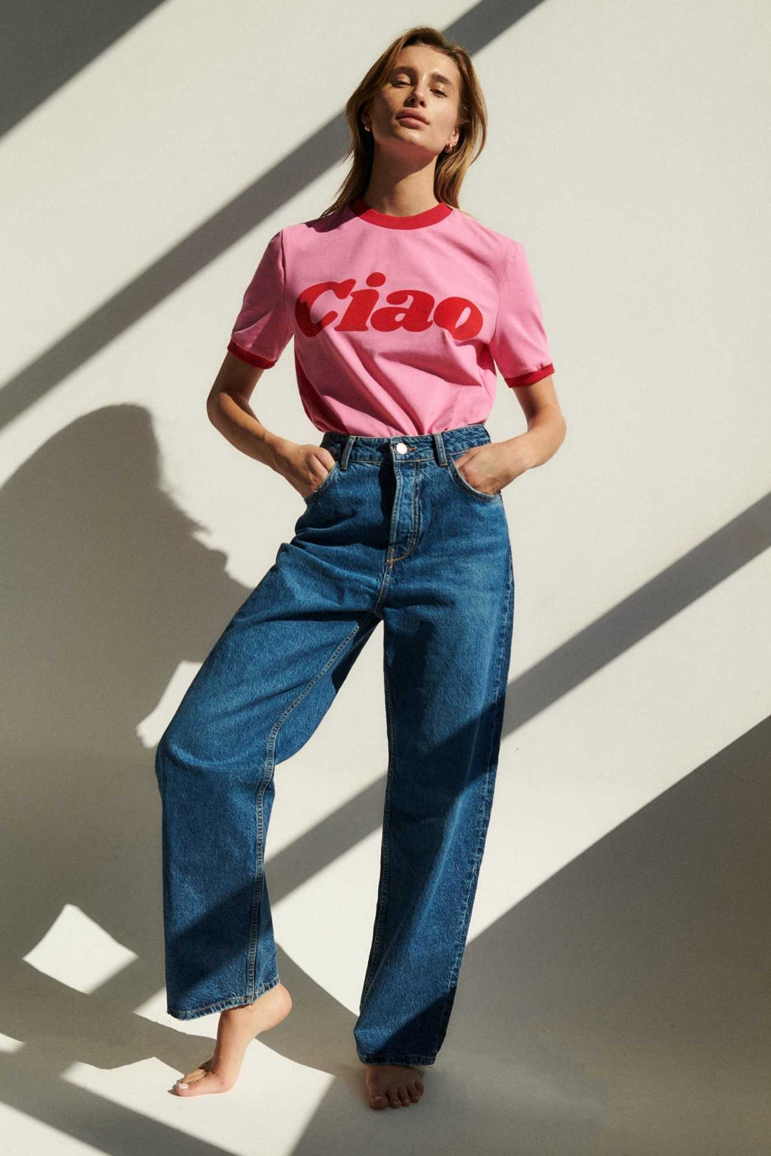 T-shirt Ciao Sunday różowy