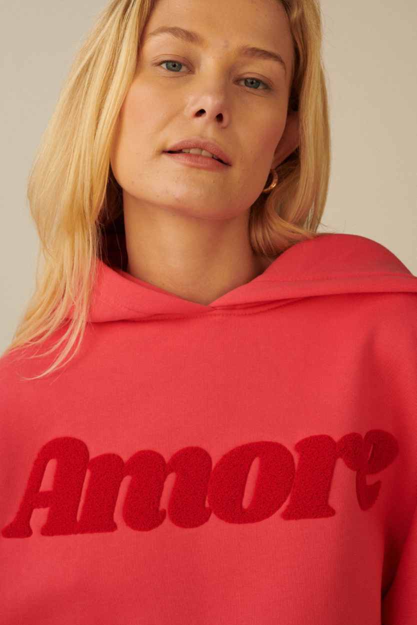 Bluza damska różowa z napisem "Amore" - She Is Sunday