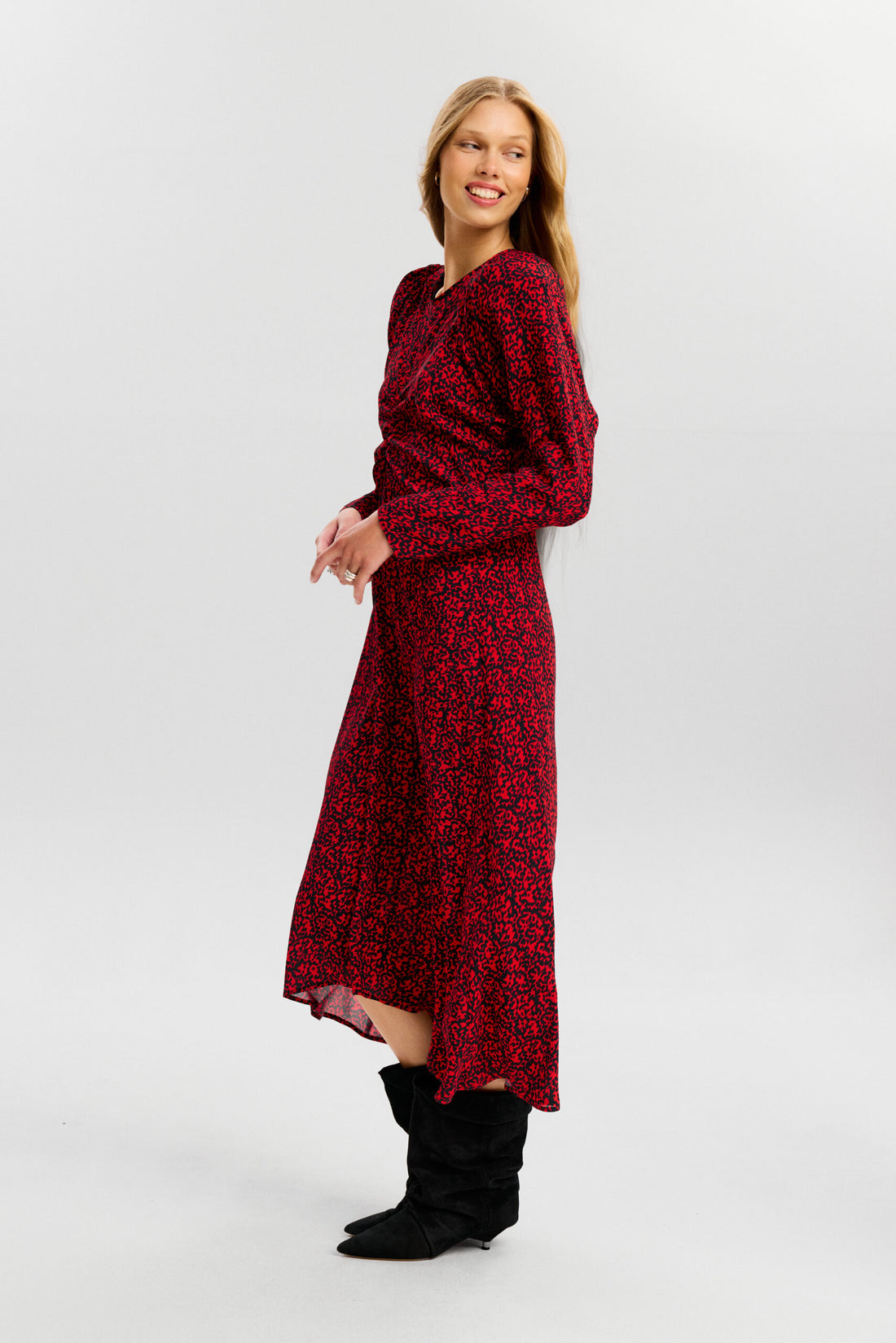 Sukienka Catherine in red abstract