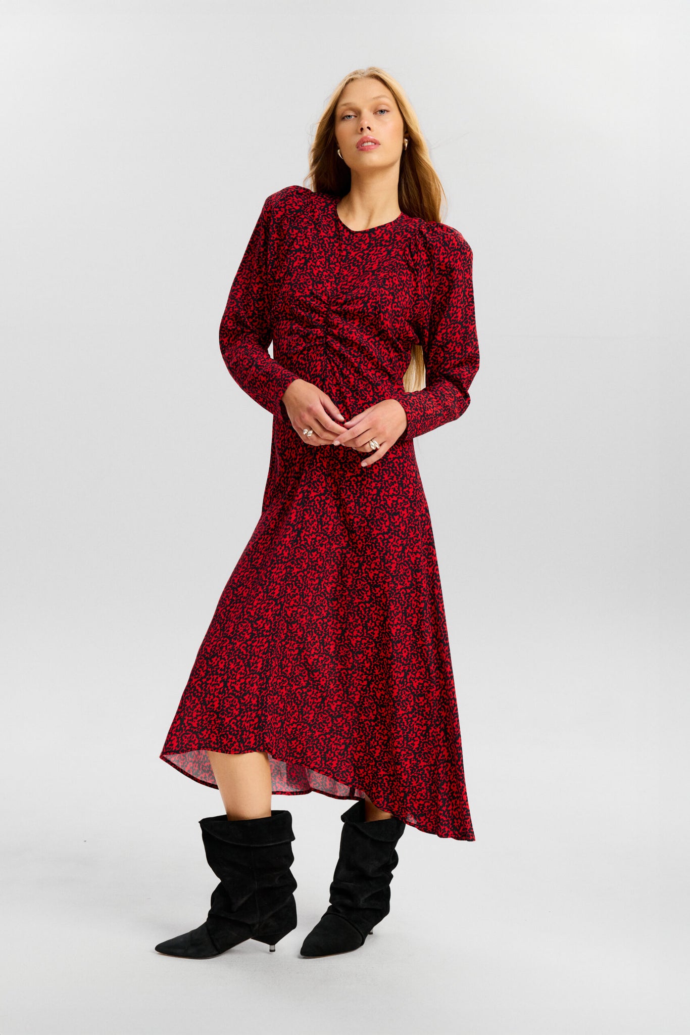 Sukienka Catherine in red abstract