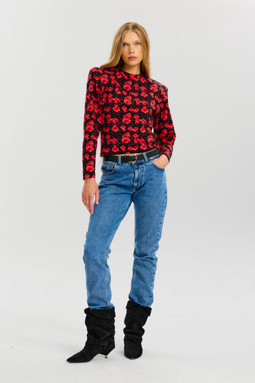 Top Alice in red poppies