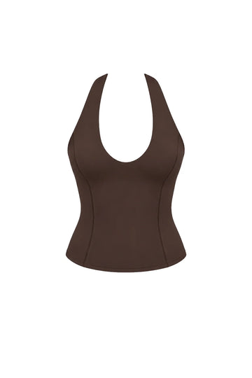 NO. 2 COMFORT TANK BRUN - Dopasowany top sportowy LE SPORT CLUB - Le Prive