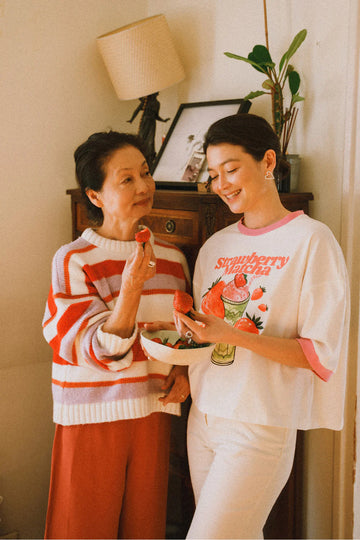 T-shirt Strawberry Matcha Boxy