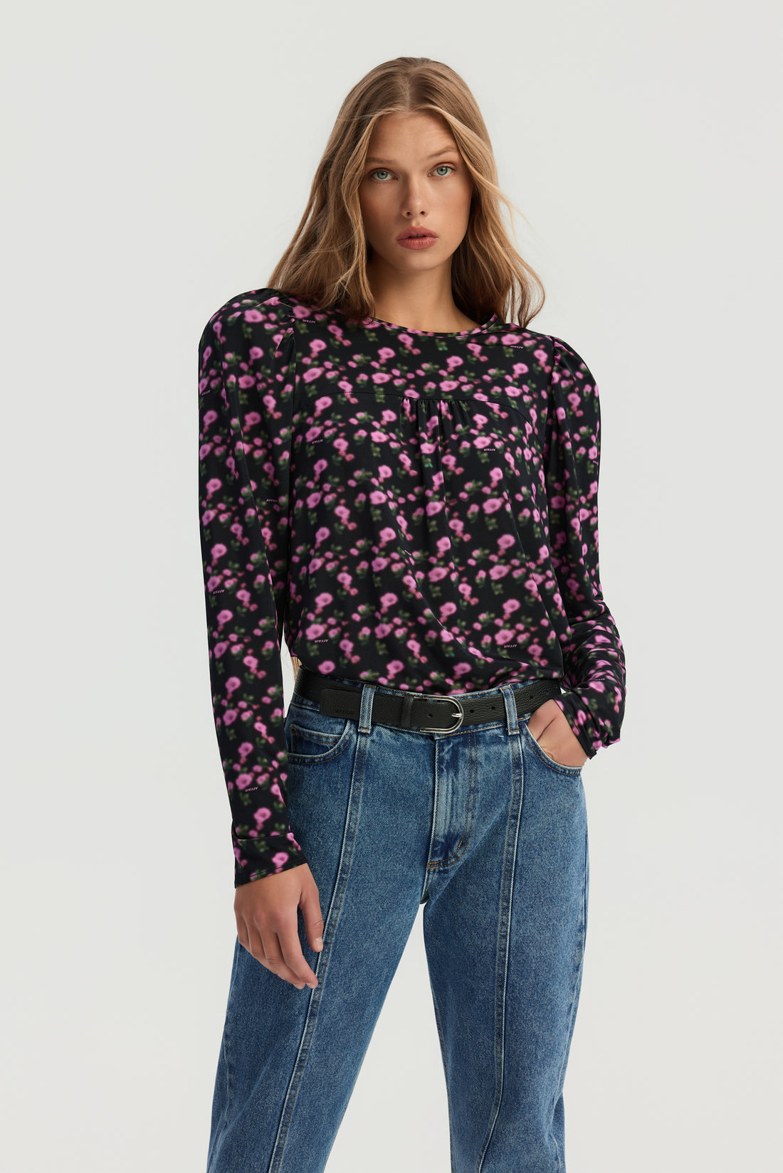 Koszula z długim rękawem w kwiecisty wzór Holly Pink Meadow - Affair