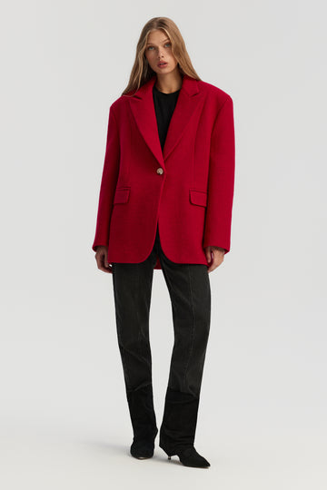 Marynarka damska czerwona wełniana Affair - Zola Red Wool