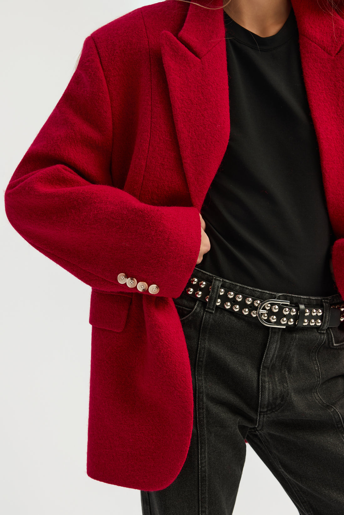 Marynarka damska czerwona wełniana Affair - Zola Red Wool