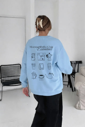 Bluza Coffee Błękitna – bawełniana bluza unisex - WHYSOSERIOUS