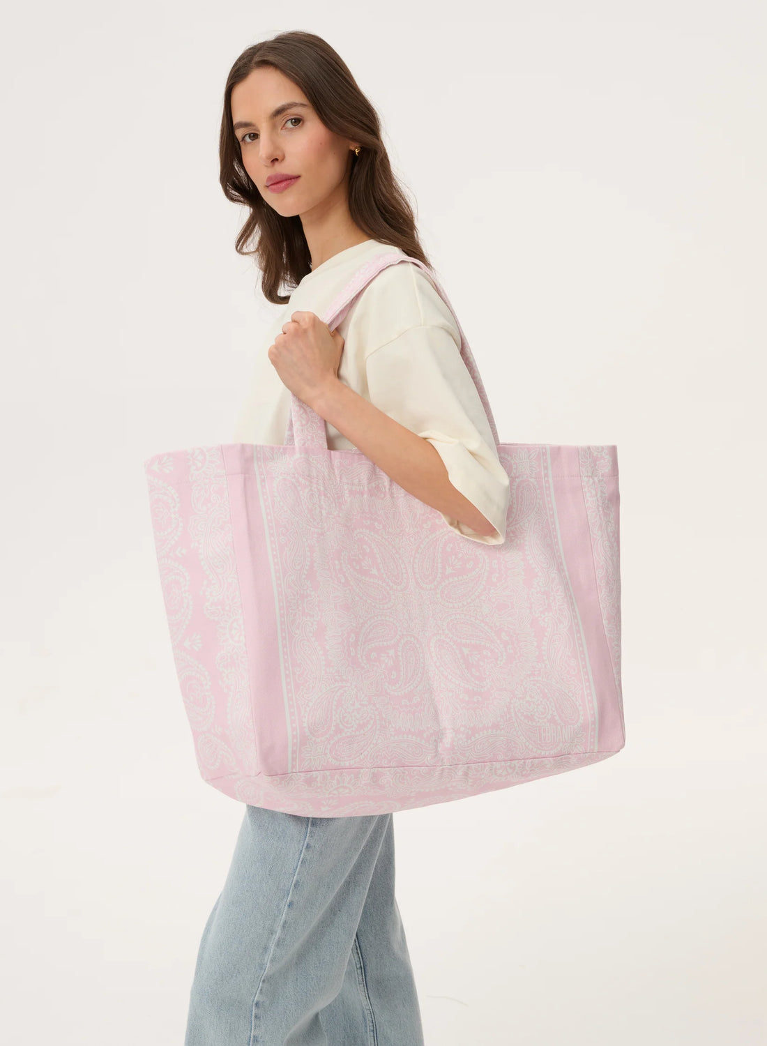 Torba oversize shopper różowa Lebrand - Capri