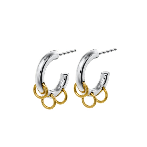 Kolczyki Lucky silver and gold