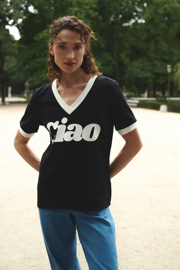 T-shirt Ciao V-neck Ciao Czarny