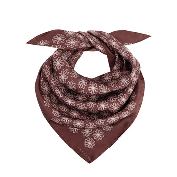 Apaszka jedwabna brązowa Kaaskas - Chestnut Brown