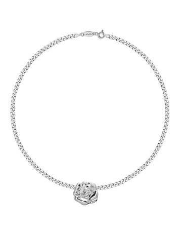 Naszyjnik srebrny w kształcie kwiatu gardenii Maar - Gardenia Necklace