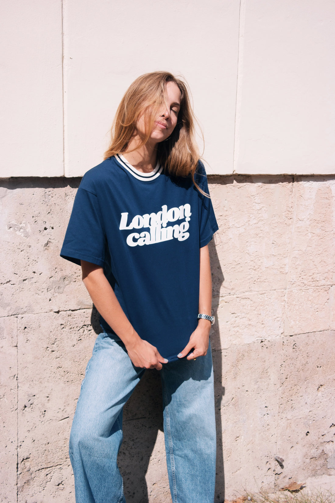 T-shirt London Navy Oversize