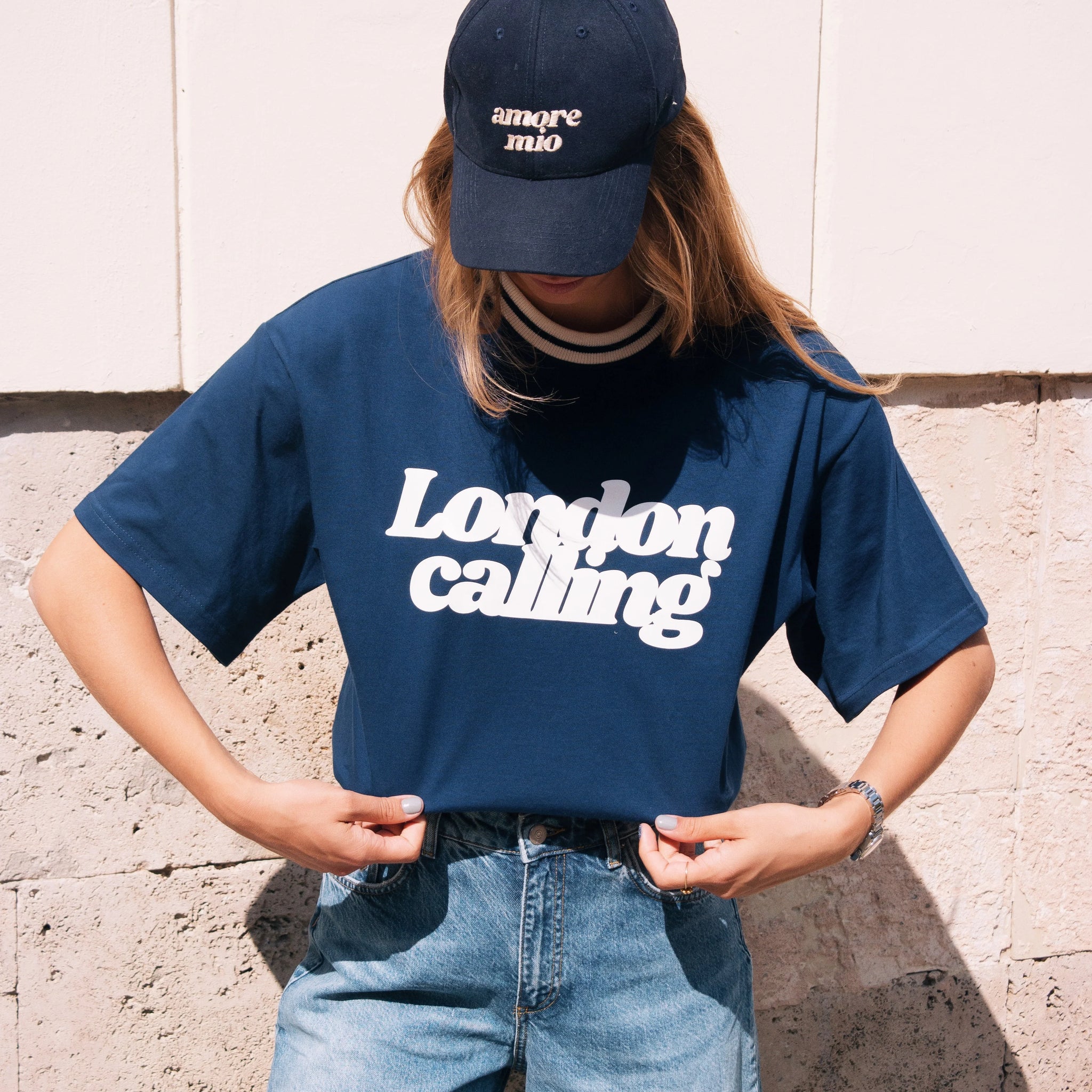 T-shirt London Navy Oversize