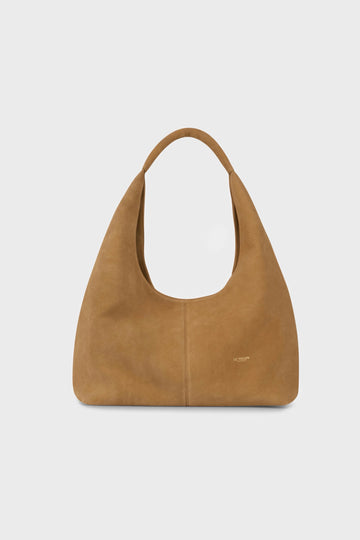 Torebka damska beżowa zamszowa Hobo Honey Suede - Le Pollen