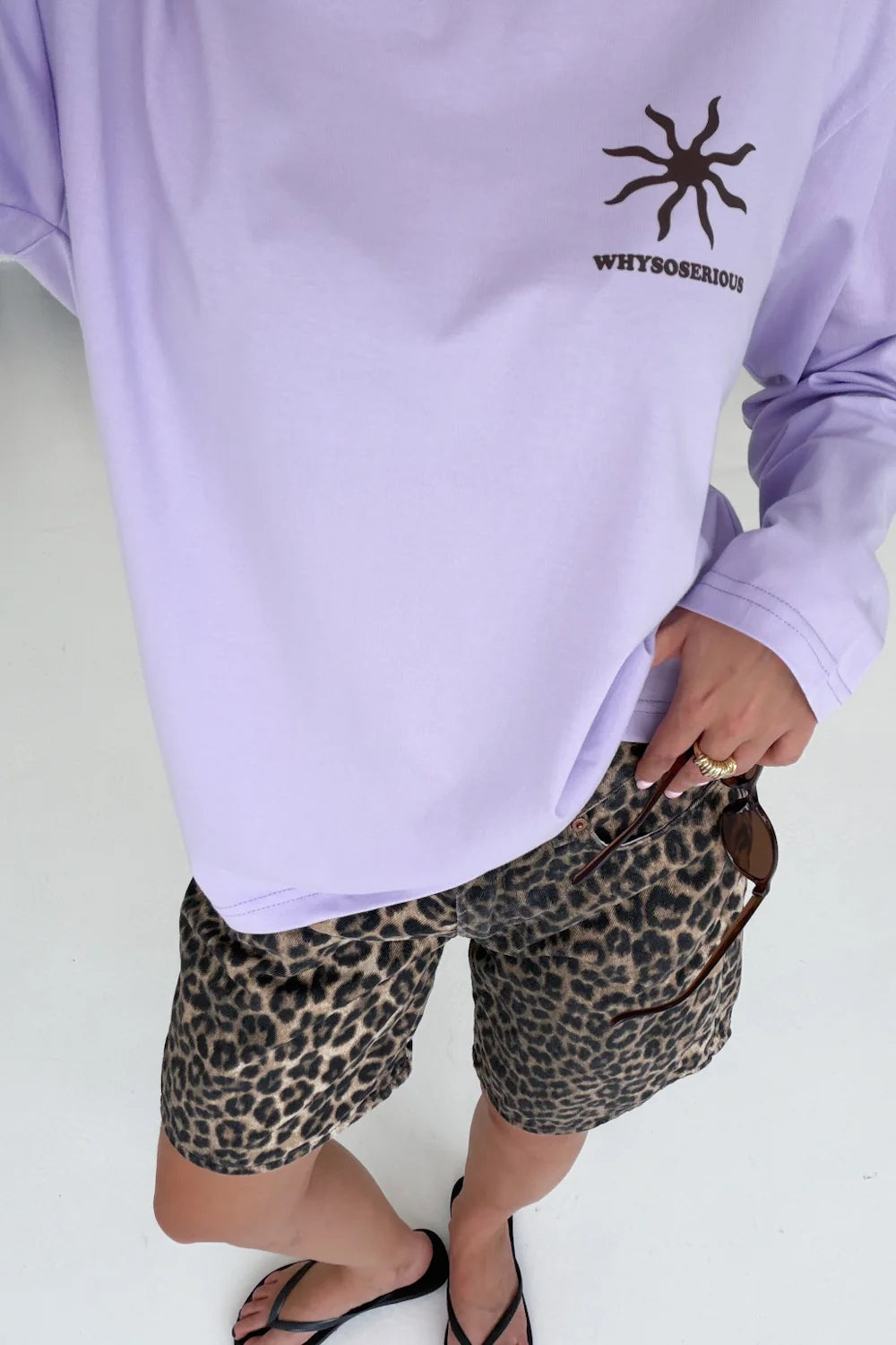 Longsleeve fioletowy z brązowym nadrukiem "Summer Soul" - WHYSOSERIOUS