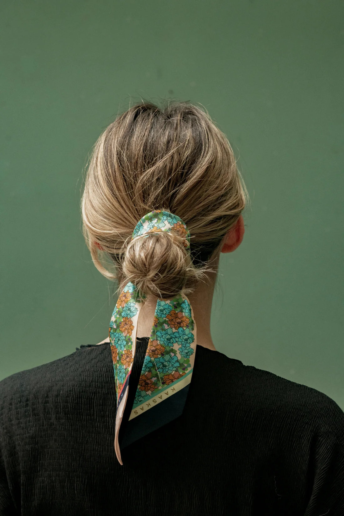 Krawacik jedwabny Sea Green