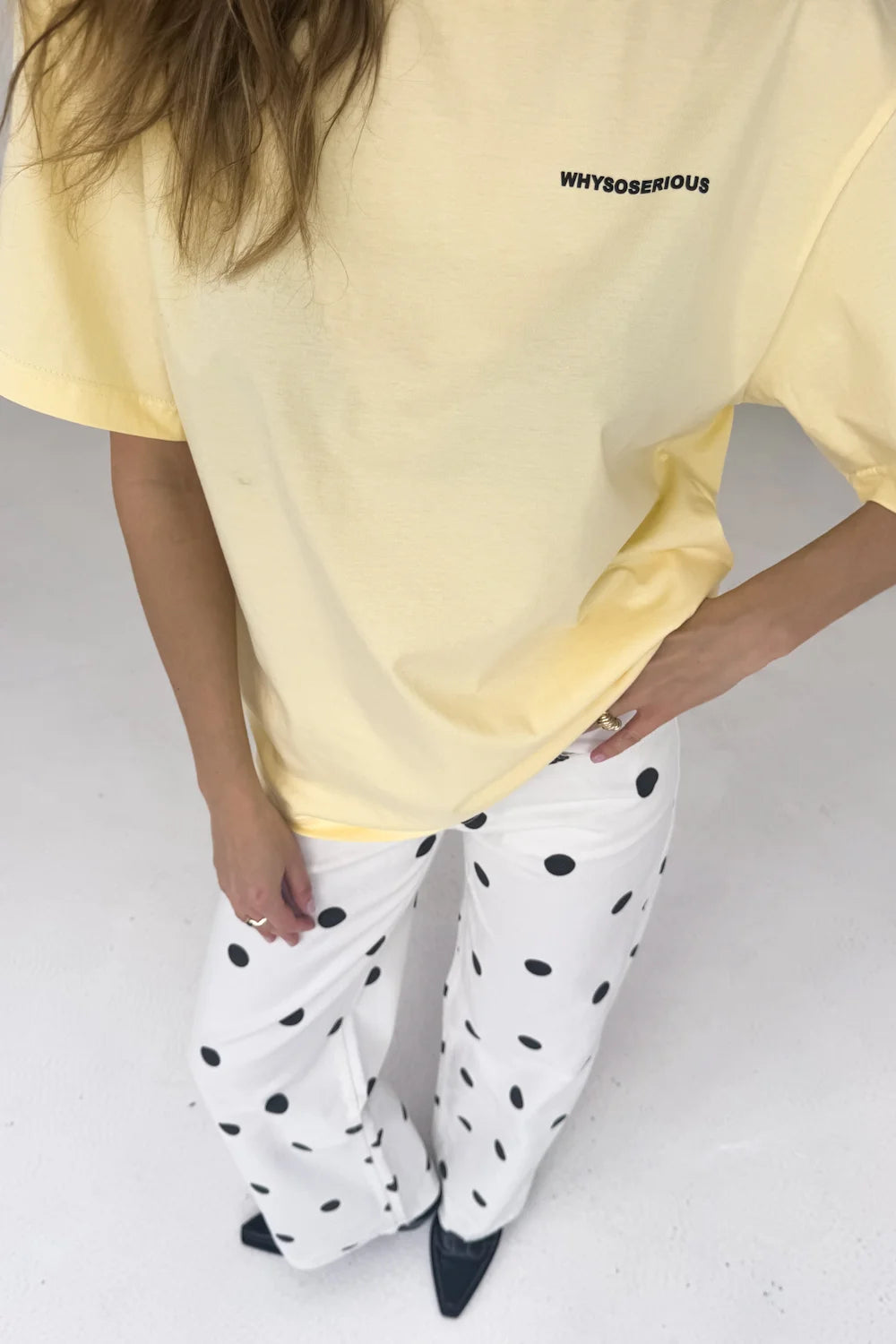 T-shirt Oversize Coffee Run Yellow – bawełniany T-shirt unisex - WHYSOSERIOUS