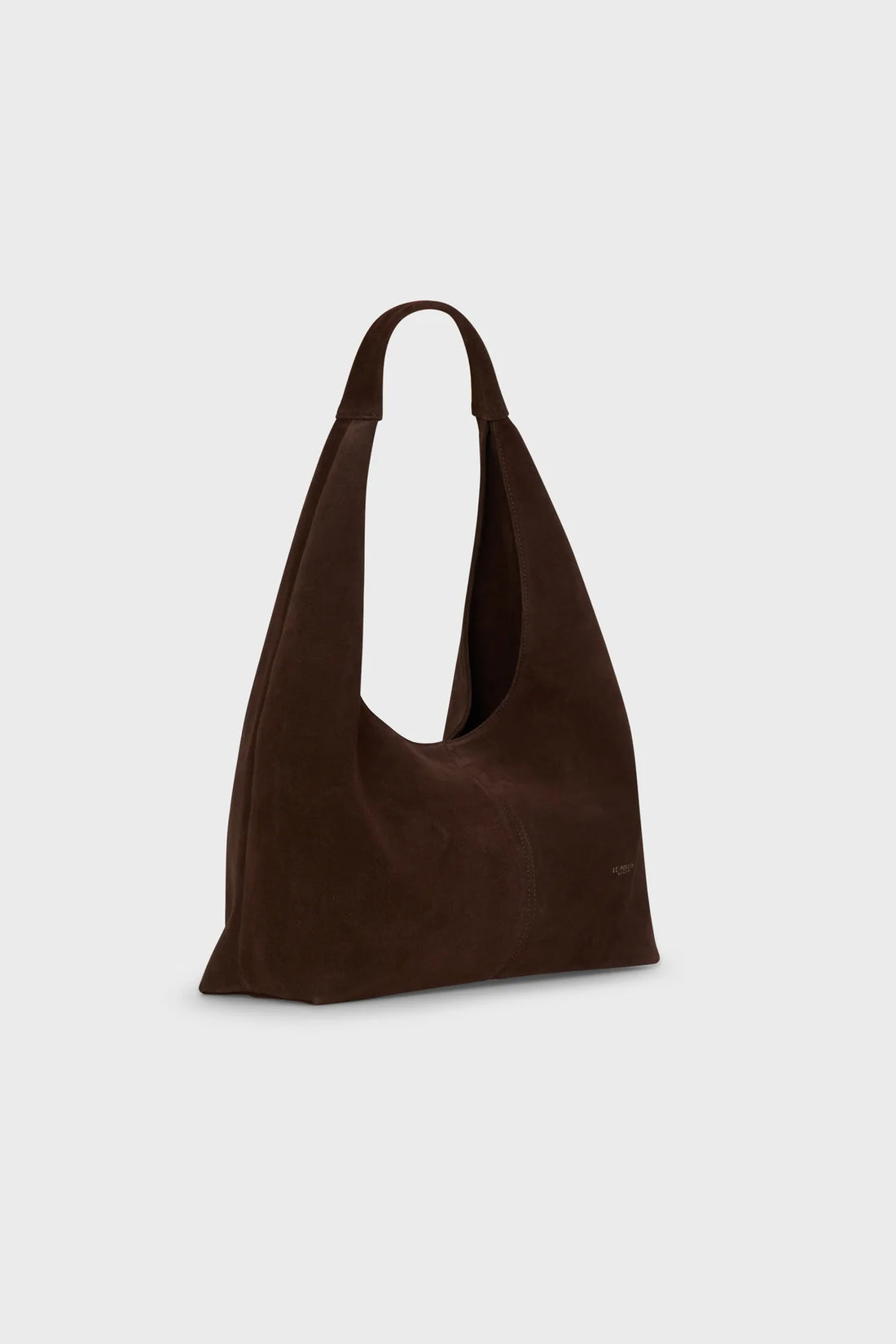 Torebka damska brązowa zamszowa Hobo Chocolate Suede - Le Pollen