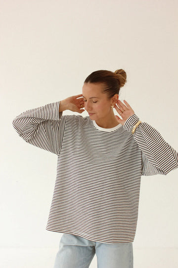 Longsleeve Stripes Black – bawełniany longsleeve w czarne paski - WHYSOSERIOUS