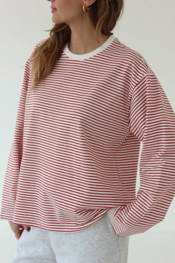 Longsleeve Stripes Red – bawełniany longsleeve w czerwone paski - WHYSOSERIOUS