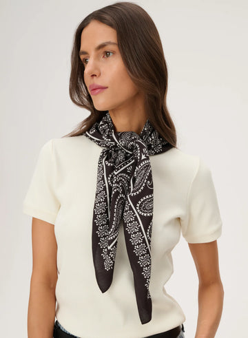 Apaszka damska Lebrand brązowa - bandana