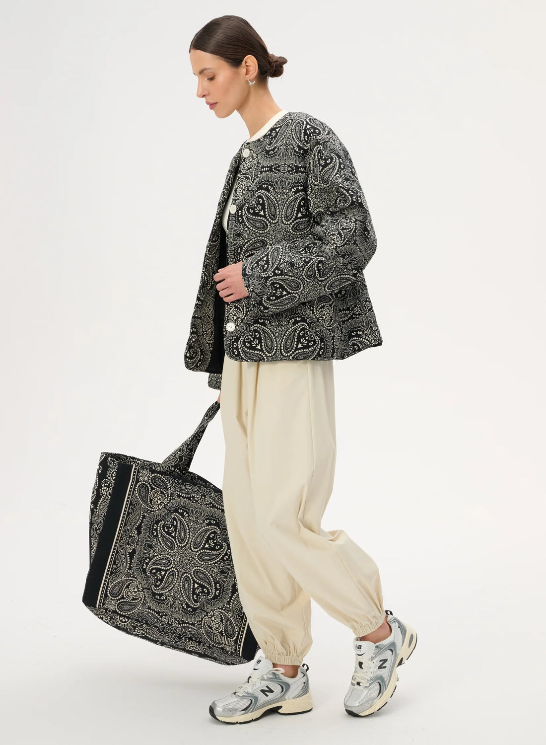 Torba oversize shopper czarna Lebrand - Capri