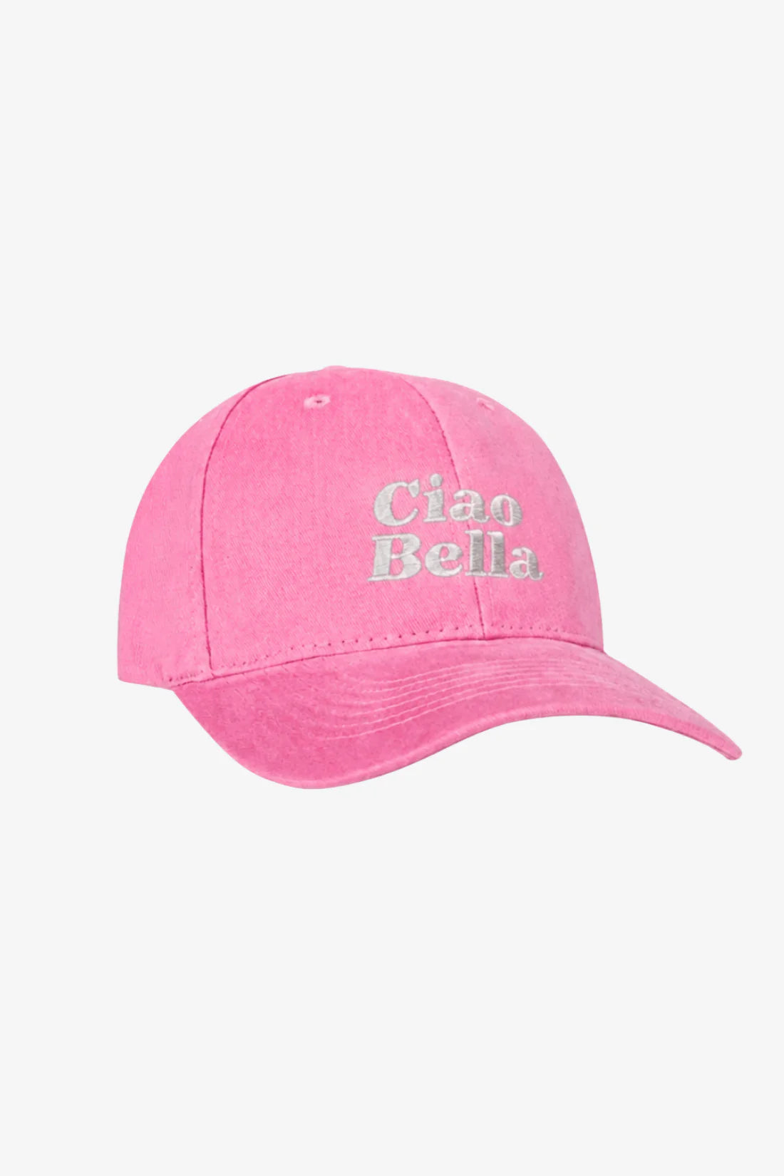 Czapka z daszkiem różowa z napisem "Ciao Bella" - She Is Sunday