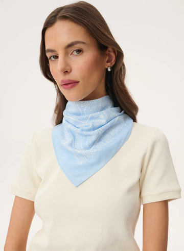 Apaszka damska Lebrand jasnoniebieska - bandana