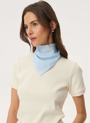 Mini apaszka damska Lebrand jasnoniebieska - bandana
