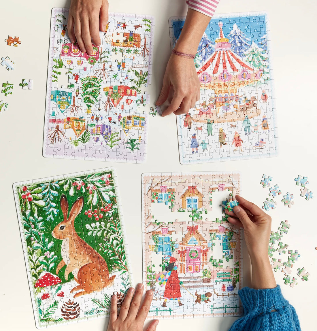 Puzzle Zestaw Zimowy 4x150 elementów