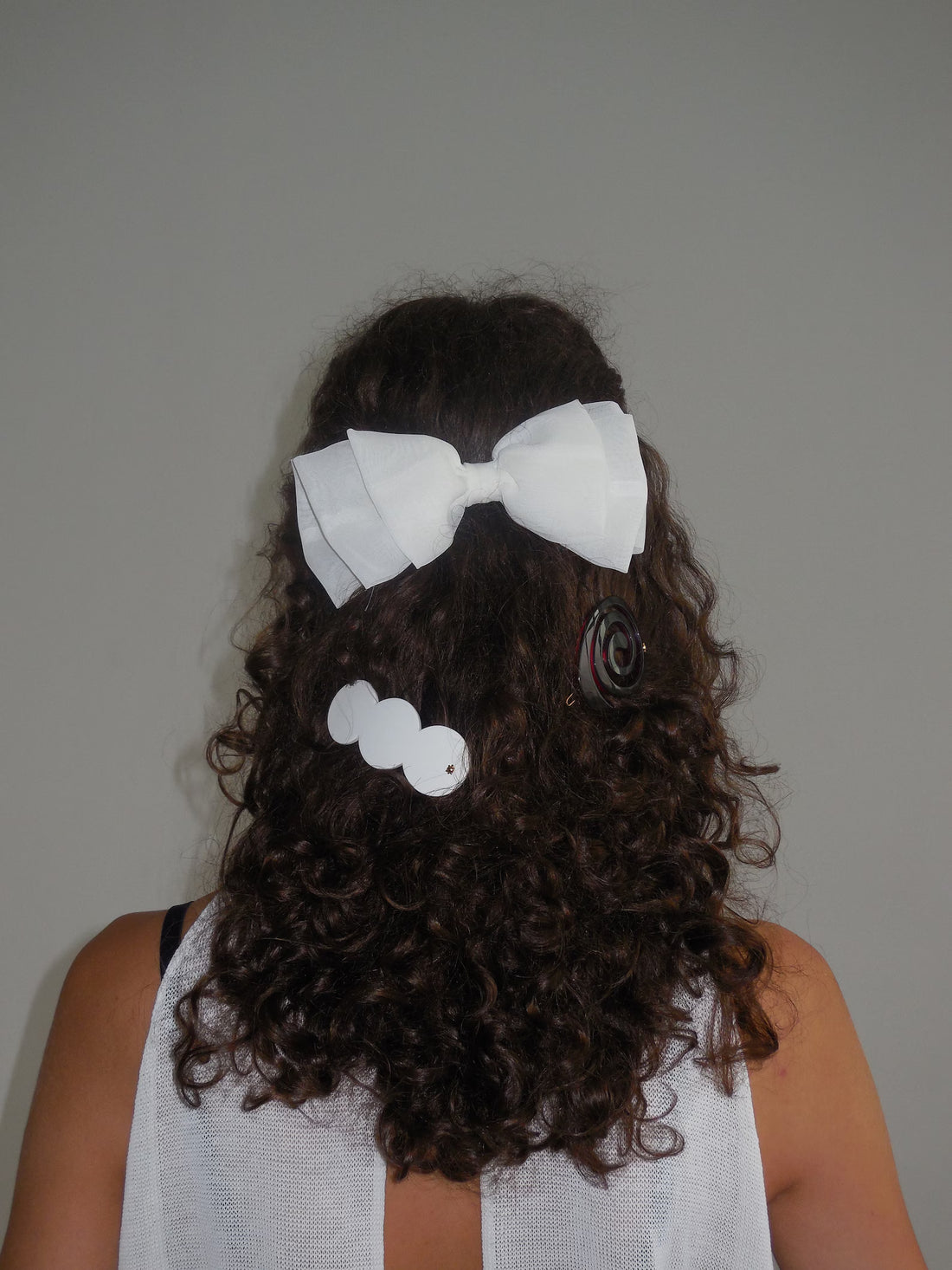 Spinka do włosów biała Triplet Barrette Off-White - Turtle Story