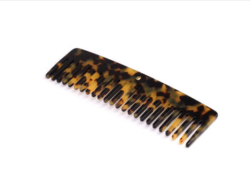 Duży grzebień do włosów brązowo-czarny w etui Classic Comb Tokyo Dark - Turtle Story