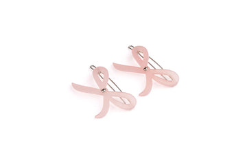Spinki do włosów różowe w kształcie kokardy Ribbon Soft Pink - Turtle Story