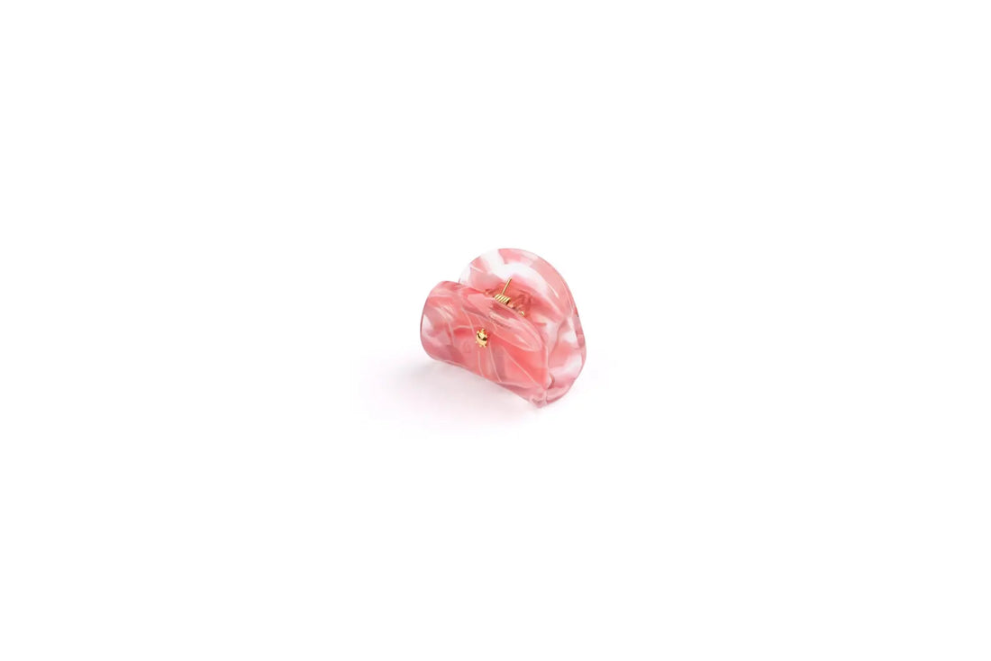 Mała klamra do włosów różowa Adorable Pink Coral - Turtle Story
