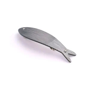 Spinka do włosów srebrna w kształcie ryby Herring Barrette Steel - Turtle Story