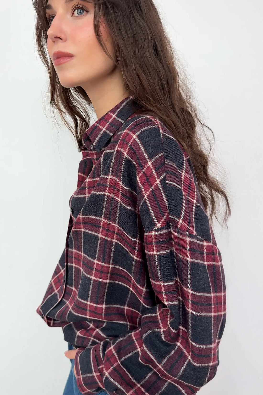 Koszula z wiskozy / 12 / 16 / old burgundy