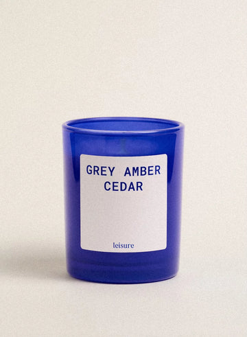 Świeca zapachowa Grey Amber & Cedar - Leisure